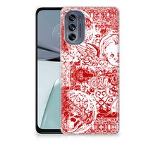 Silicone Back Case Motorola Moto G62 5G Angel Skull Rood - thumbnail