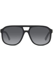 Gucci Eyewear lunettes de soleil teintées à monture pilote - Noir