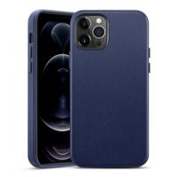 iPhone 12 Pro Max Metro Premium Leather Case - Navy Blue