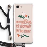 Optimistic flower girl: Pixel 3 Transparant Hoesje met koord