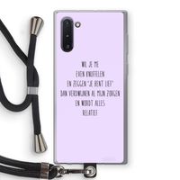 Relatief: Samsung Galaxy Note 10 Transparant Hoesje met koord