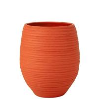 J-Line bloempot Fiesta - keramiek - oranje - large - 60 cm hoog