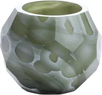 Light & Living theelichthouder glas eliza 12x10cm groen