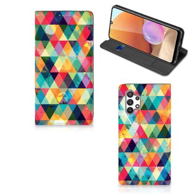 Samsung Galaxy A32 4G | A32 5G Enterprise Editie | Hoesje met Magneet | Geruit