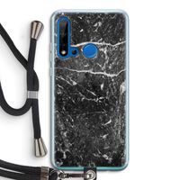 Zwart marmer: Huawei P20 Lite (2019) Transparant Hoesje met koord