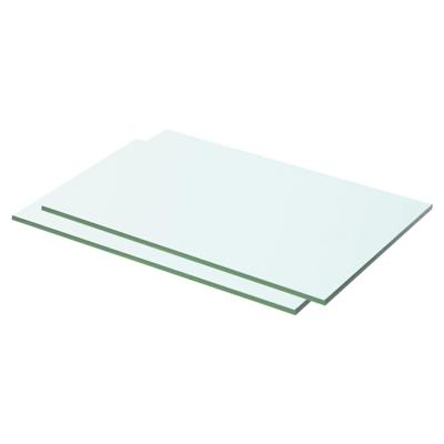 Schappen 2 st 50x25 cm glas transparant