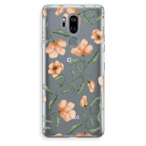 Peachy flowers: LG G7 Thinq Transparant Hoesje