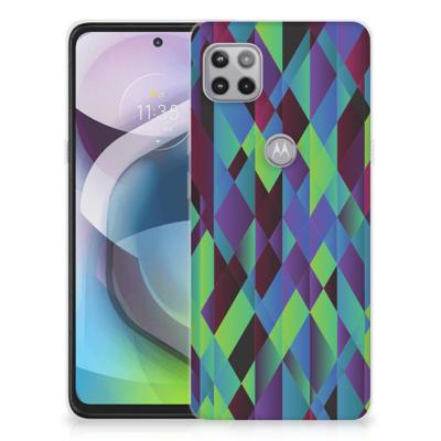 Motorola Moto G 5G | TPU Hoesje | Abstract Green Blue