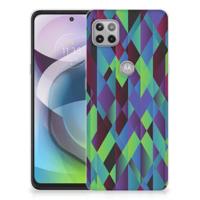 Motorola Moto G 5G | TPU Hoesje | Abstract Green Blue
