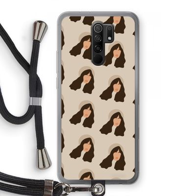 Bonjour mon amour: Xiaomi Redmi 9 Transparant Hoesje met koord