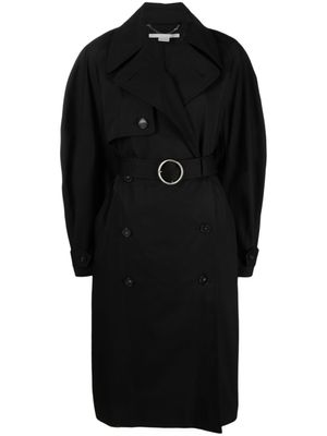Stella McCartney trench ceinturé à boutonnière croisée - Noir