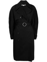 Stella McCartney trench ceinturé à boutonnière croisée - Noir