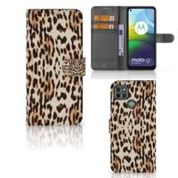 Motorola Moto G9 Power | Telefoonhoesje | Met pasjeshouder | Leopard