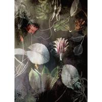 Fotobehang - Night Flowers 200x280cm - Vliesbehang - thumbnail