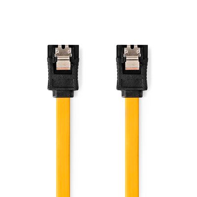 Nedis SATA Kabel | 6 Gbps | SATA 7-Pins Female | SATA 7-Pins Female | Vernikkeld | 0.50 m | Plat | PVC | Geel | Doos - CCGB73250YE05