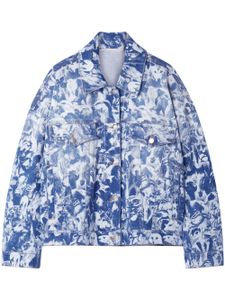 Stella McCartney veste en jean à imprimé animalier - Bleu