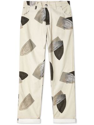 Charles Jeffrey Loverboy jean Art Denim à coupe droite - Blanc