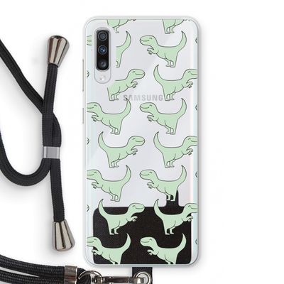Dinos: Samsung Galaxy A70 Transparant Hoesje met koord