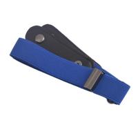 Gesp-gratis elastische kracht PU lederen tailleband lengte: 110cm (blauw) Gesp-gratis elastische kracht PU lederen tailleband lengte: 110cm (blauw)
