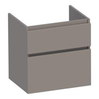 Brauer Delight - Onderkast - 60 cm - met 2 Softclose Lades Greeploos en 1 Sifon Uitsparing - Mat Taupe
