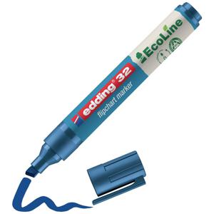 Edding 4-32003 Flipchartmarker 32 EcoLine Beitelpunt 1 - 5 mm Blauw 1 stuk(s)