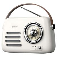 SAVIO RS-02 Draagbare radio, wit