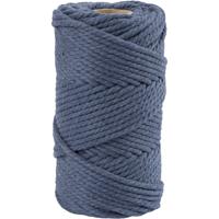 Creativ Company Macramé koord, l: 55 m, d 4 mm, blauw, 330 gr/ 1 rol - thumbnail