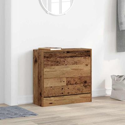 Schoenenkast met opslag Oud Hout 60 x 21 x 57 cm Bewerkt hout