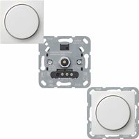Gira dimmer 245000 voor LED lampen max 100W met dimknop zuiverwit mat