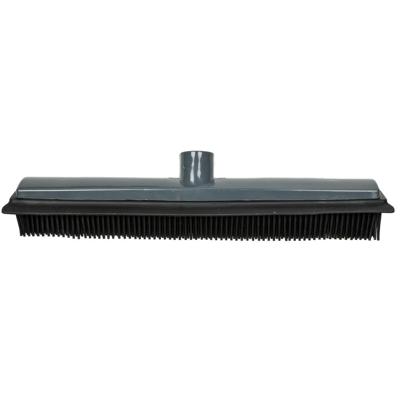 Benson Bezem - rubber - grijs - bezemkop - kappers bezem - schroefdraad - wisser lip - 35 cm