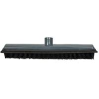 Benson Bezem - rubber - grijs - bezemkop - kappers bezem - schroefdraad - wisser lip - 35 cm