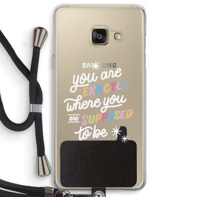 Right Place: Samsung Galaxy A3 (2016) Transparant Hoesje met koord