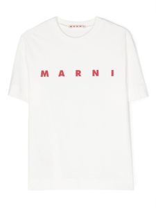 Marni Kids t-shirt en coton à logo imprimé - Blanc