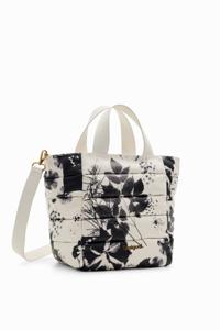 Middelgrote shoppertas met bladeren - WHITE - U