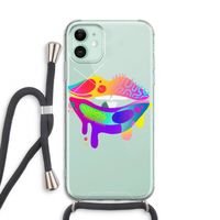 Lip Palette: iPhone 11 Transparant Hoesje met koord Lip Palette: iPhone 11 Transparant Hoesje met koord