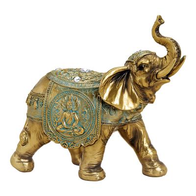 Gouden olifant van poly (B/H/D) 21x20x10cm