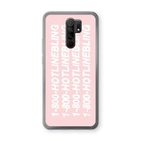 Hotline bling pink: Xiaomi Redmi 9 Transparant Hoesje