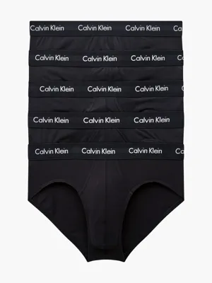 Calvin Klein 5-Pack Heren slips - Hip Brief - Zwarte heren onderbroeken katoen