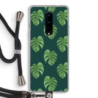 Monstera leaves: OnePlus 8 Transparant Hoesje met koord