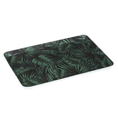 Secret de Gourmet Dienblad - Jungle print - donker groen - 45 x 30 cm - serveerblad Secret de Gourmet Dienblad - Jungle print - donker groen - 45 x 30 cm - serveerblad