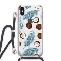 Kokosnoot roze: iPhone X Transparant Hoesje met koord