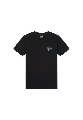 Malelions Junior Split T-Shirt Zwart / Blauw maat Malelions Junior Split T-Shirt Zwart / Blauw maat