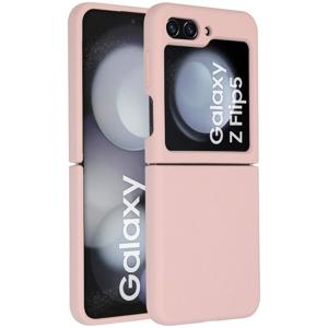 AccezzLiquid Silicone Backcover Samsung Galaxy Z Flip 5 Telefoonhoesje Roze