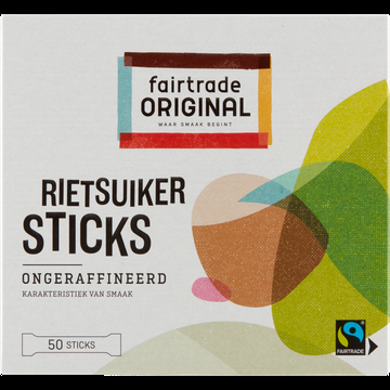 Fairtrade Original Rietsuiker 50 Sticks 200 g bij Jumbo