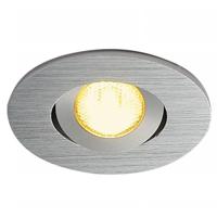 SLV Inbouwspot New Tria Mini DL Set Round geborsteld aluminium 113976 - thumbnail