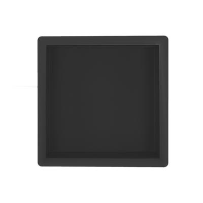 Wiesbaden Demis Inbouwnis Mat Zwart - 30x30x10 cm RVS