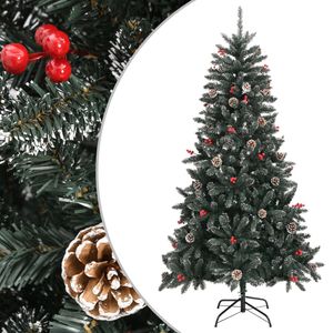 Kunstkerstboom met standaard 180 cm PVC groen