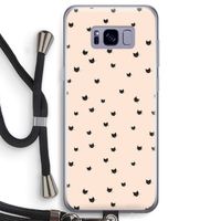 Kleine kattenkopjes: Samsung Galaxy S8 Transparant Hoesje met koord