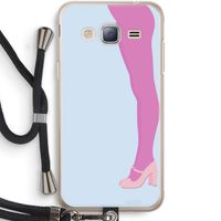 Pink panty: Samsung Galaxy J3 (2016) Transparant Hoesje met koord