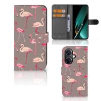 OnePlus Nord CE 3 | Telefoonhoesje | Met pasjeshouder | Flamingo